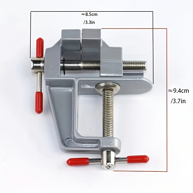 TEMU 1pc Vice, Portable, Multifunctional, Compact, Durable, Adjustable In Height, Clamping Installation, No For , Suitable For Drilling, Woodworking,
