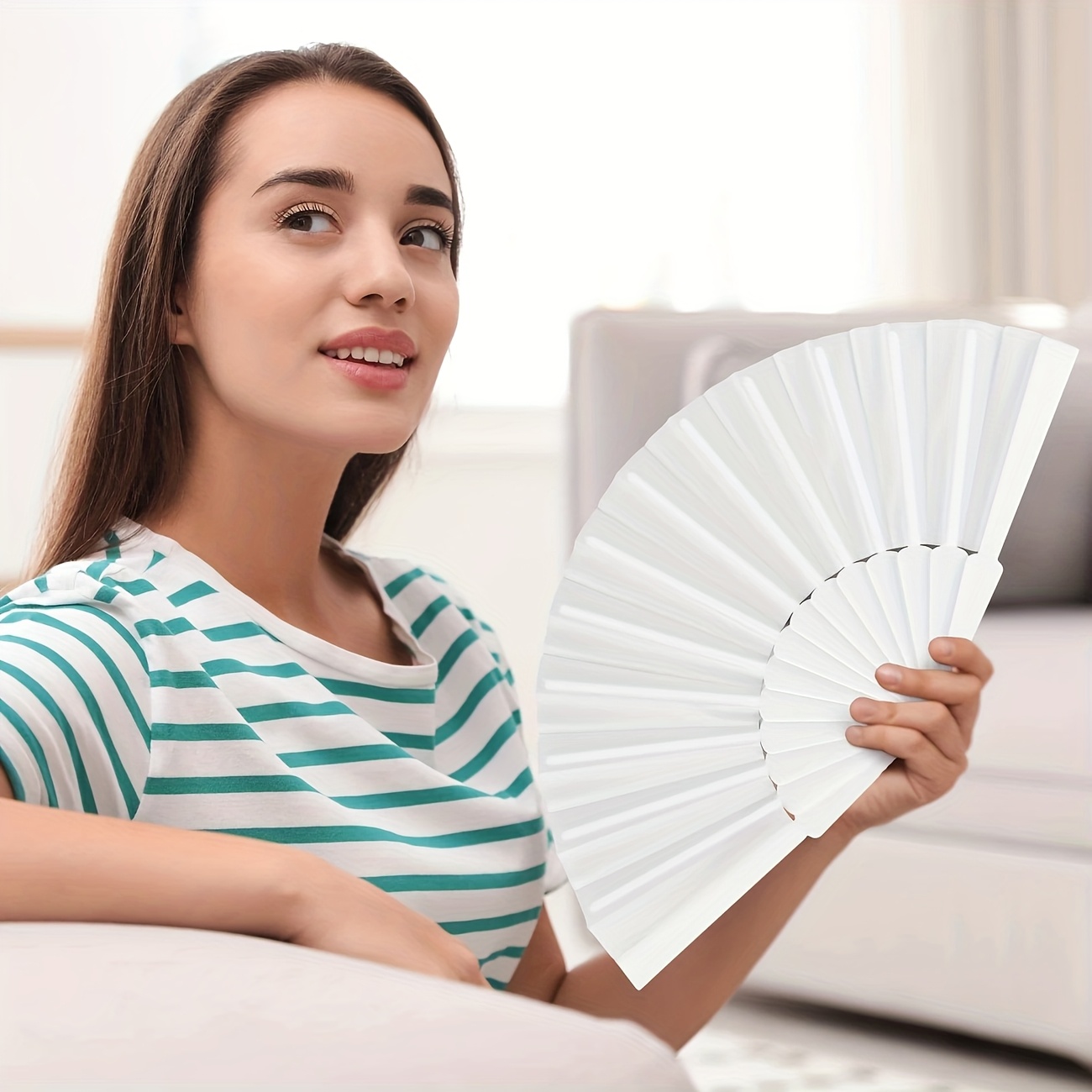 Plastic Folding Wedding Fans, 24/60/100pcs