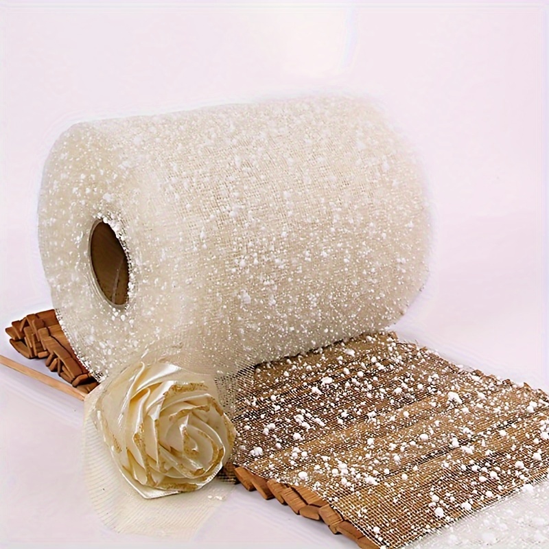 

Tulle Roll - 1pc, Polyester Mesh For Diy Wedding & Party Decorations, Bouquet Wrapping Supplies