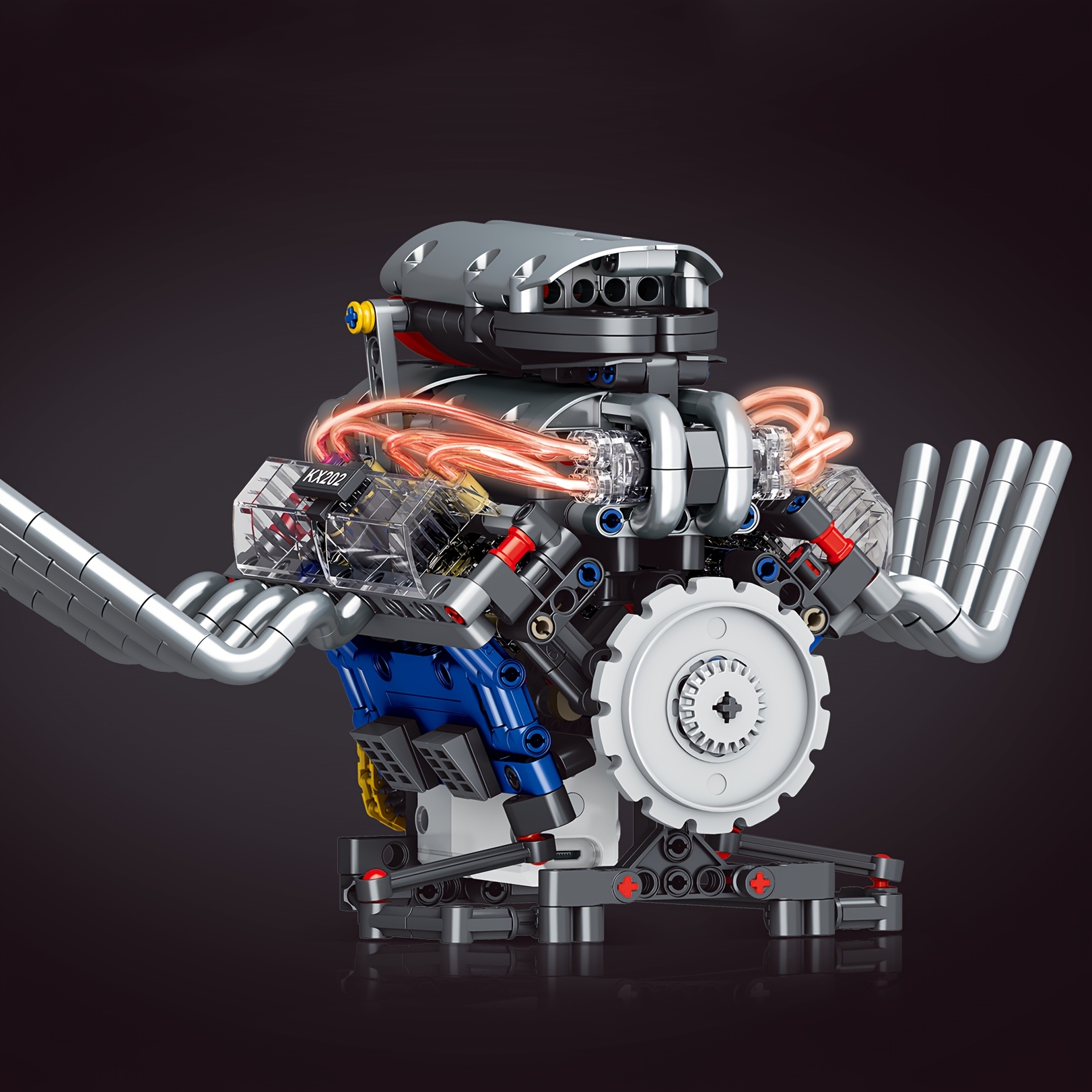 super car electric   building blocks science mechanical assembly toy model birthday gift 5