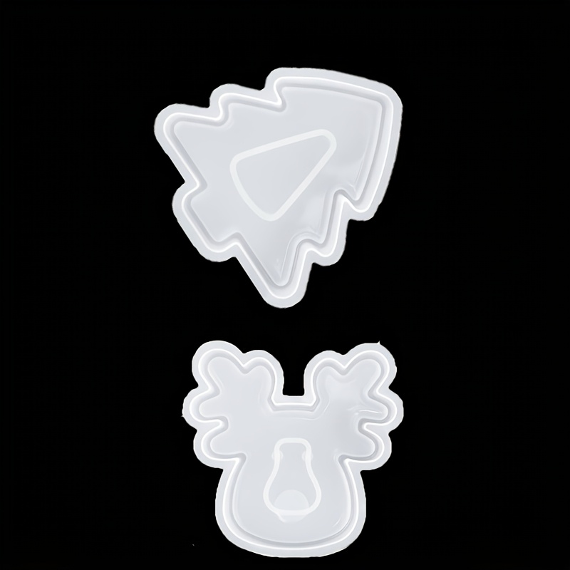 TEMU Resin Silicone Molds 2pcs Christmas Themed Silicone Tray Molds, Including Plaster Decoration And Resin Casting Molds. Candle And Fragrance