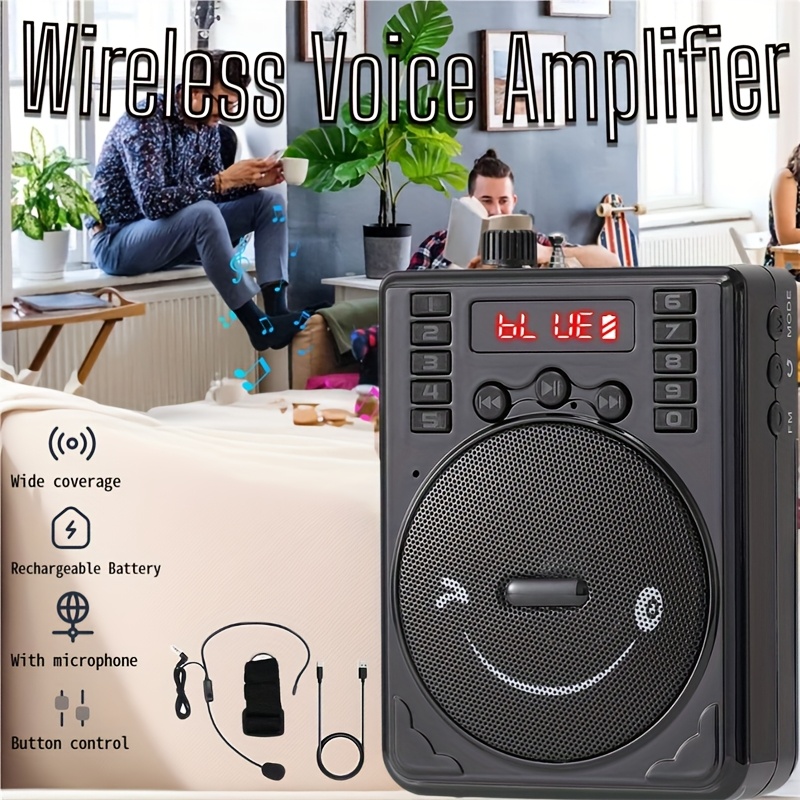 Amplificatore Vocale Portatile Ricaricabile Con Microfono - Bluetooth, MP3 E Radio FM Per Insegnanti, Guide E Allenatori - Foto 6