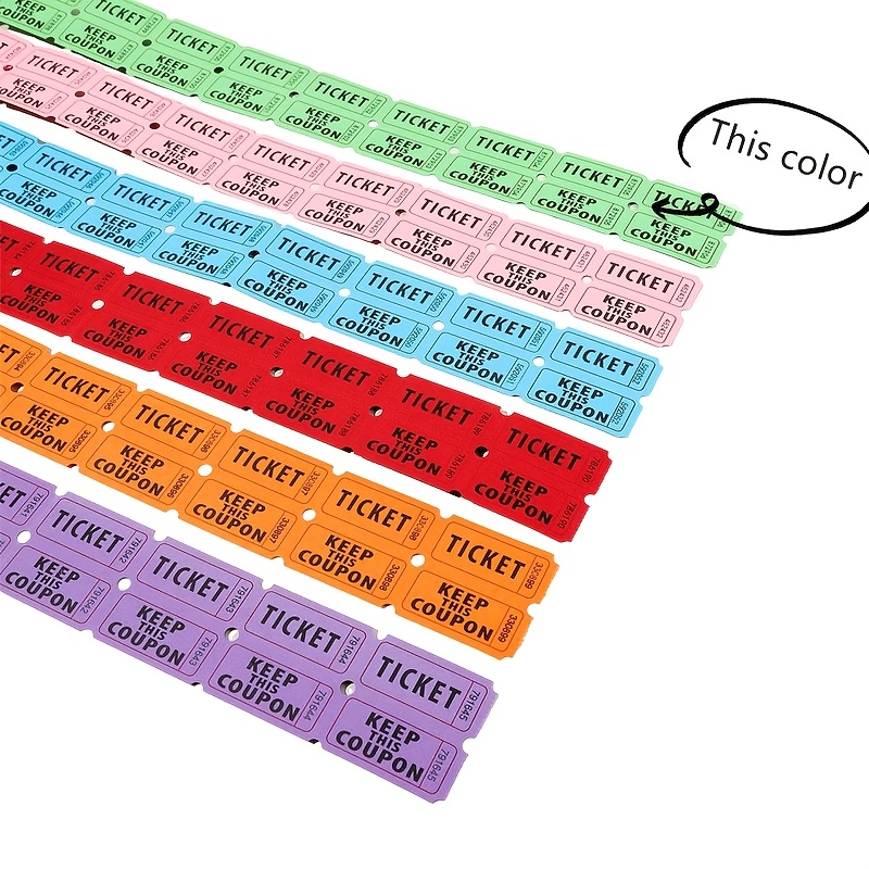 TEMU 200pcs Event Tickets, Fun Celebration Lottery Machine Paper Tickets, Event Game Coupons, For Christmas, Halloween, Tickets, Entry Tickets, ,