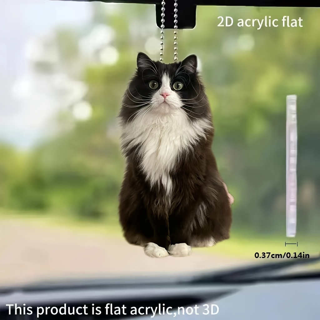 

Cute Acrylic Cat Keychain - Versatile Hanging Decor For Valentine's, New Year & More - Car,