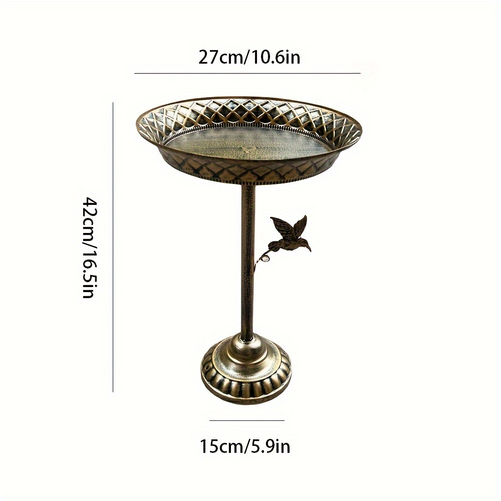 Vintage Style Decorative Bird Bath with Pedestal Flower Planter Base - Bronze Bird Feeder Bowl for Your Yard 3 dfe76ee1 b554 41c5 b426 7aecf91cd6c8
