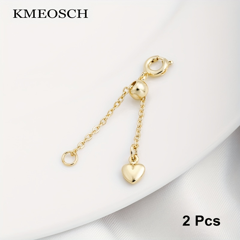 E-shop Halskettenverlängerungen - Verstellbare und robuste Herz-Schmuckverlängerungen für Armbänder, Halsketten, Fußkettchen - Goldene und silberne