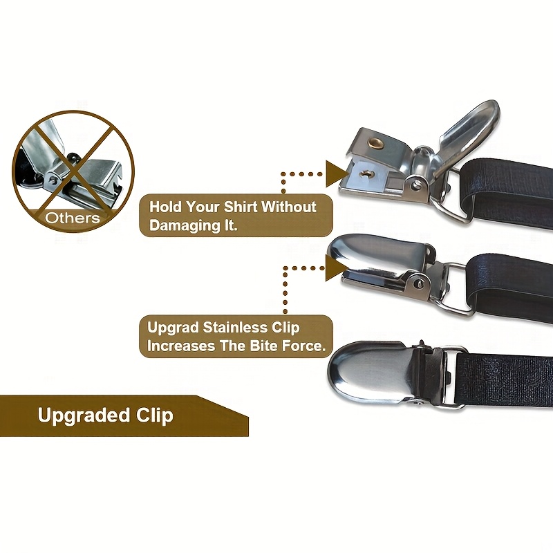 Two-pack shirt anti-slip clip shirt anti-wrinkle and anti-detachment fixing device for men and women