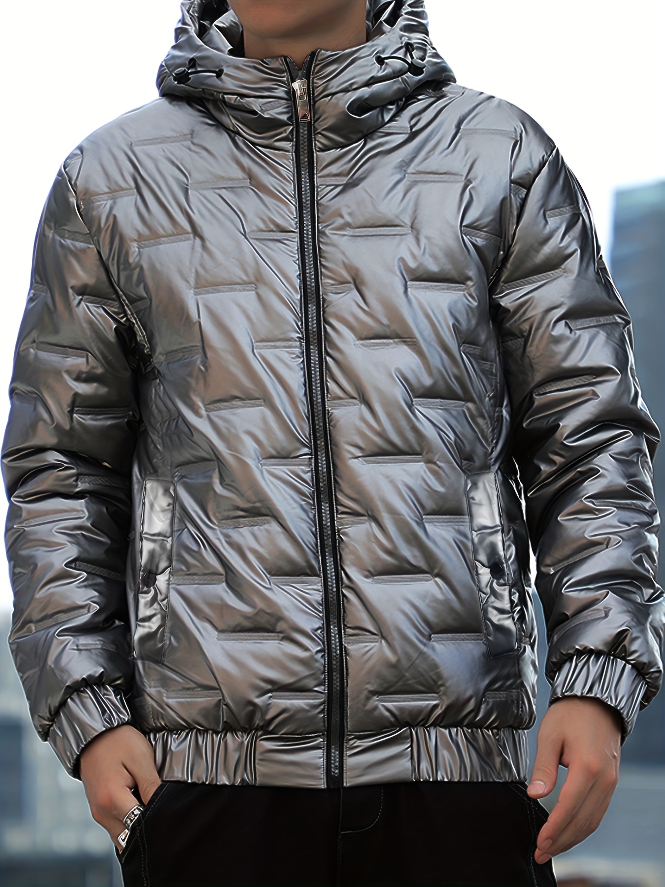 men's hooded jacket outdoor windproof warm - Temu Canada