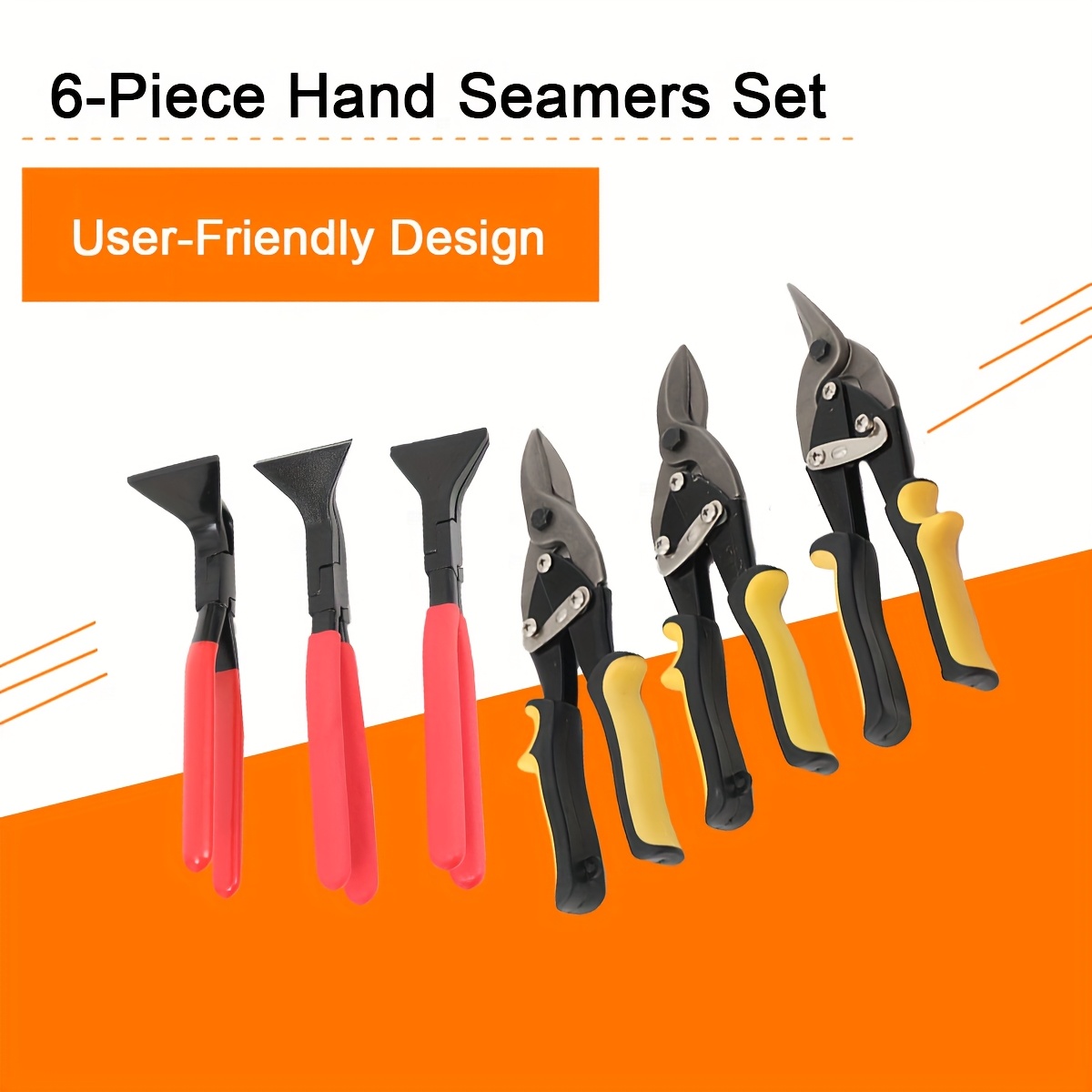 Professional Folding Pliers, Sheet Metal Shears Bending Pliers Plumber Sheet Metal Pliers 6pcs