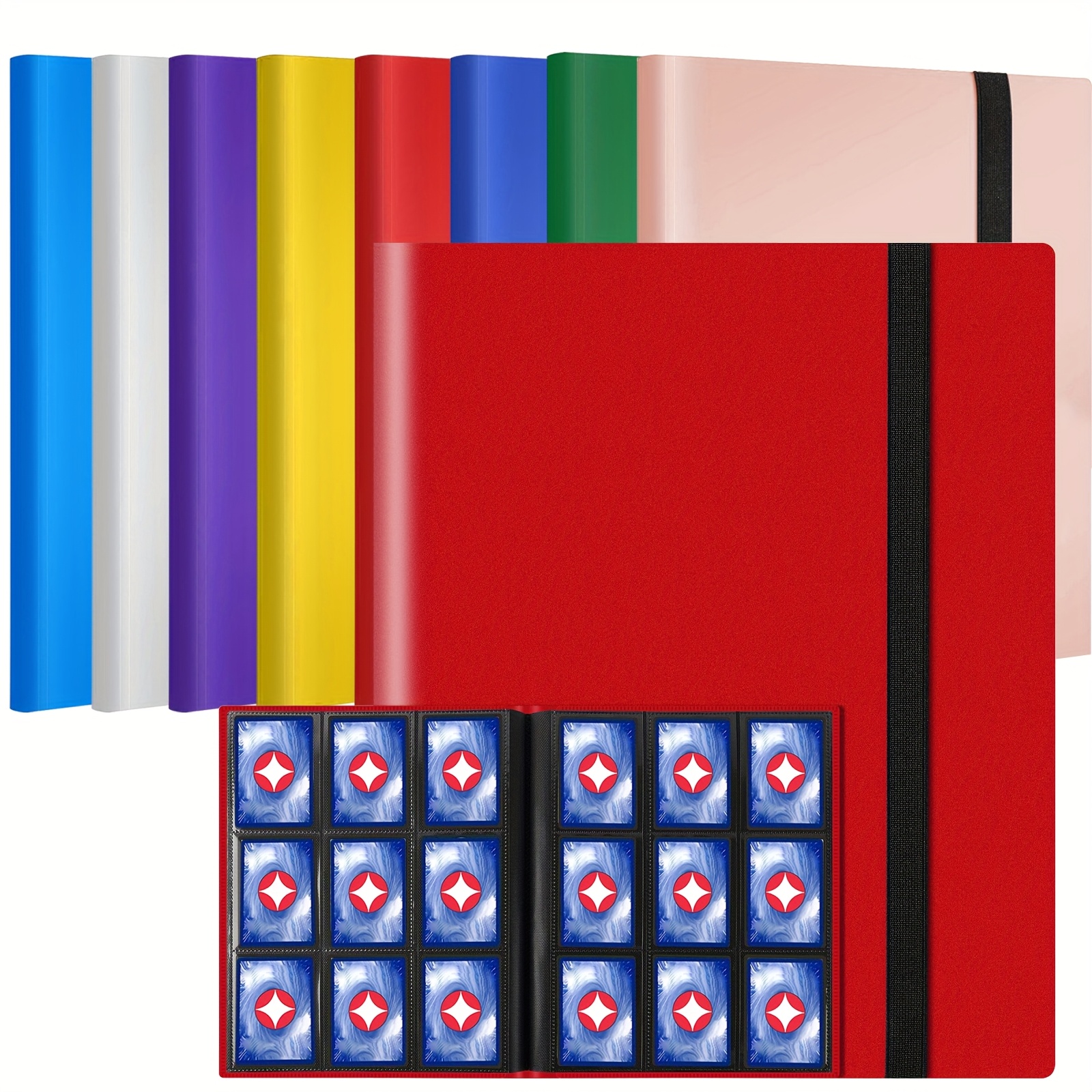 9-Pocket Card Binder for Trading Cards, Baseball Card Collection Binder  with 360 Side Loading Pockets Sports Card Book Card * Album Card Holder Fit  for Football *