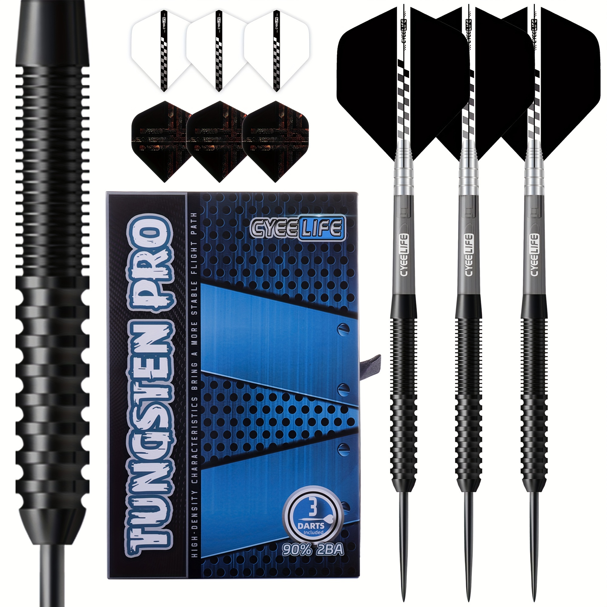 

Professional 26g Hard Dart Set With 90% , Aluminum, And Pc Construction - Suitable For 14 And Up