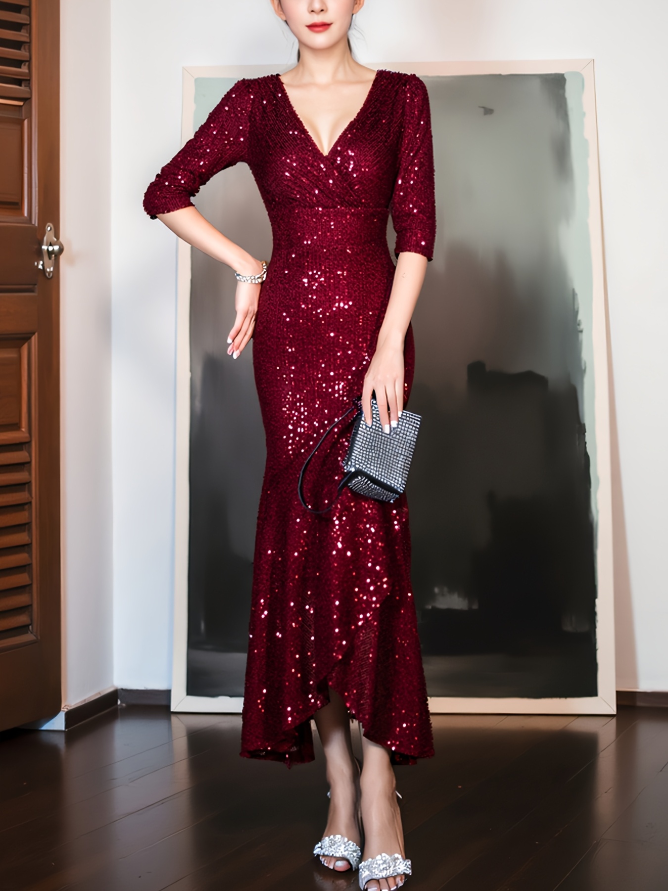 high end evening gown light luxury celebrity style birthday