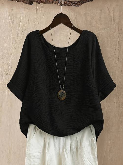 womens round neck casual daily outdoor simple leisure shirt