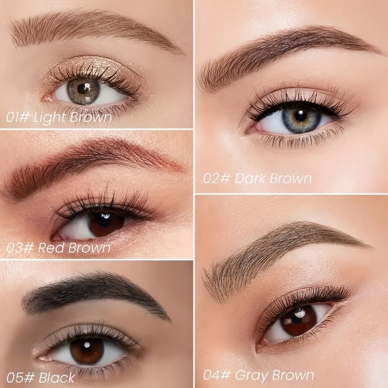 one waterproof eyebrow pencil with 4   tips natural makeup effect in 5 colors details 4