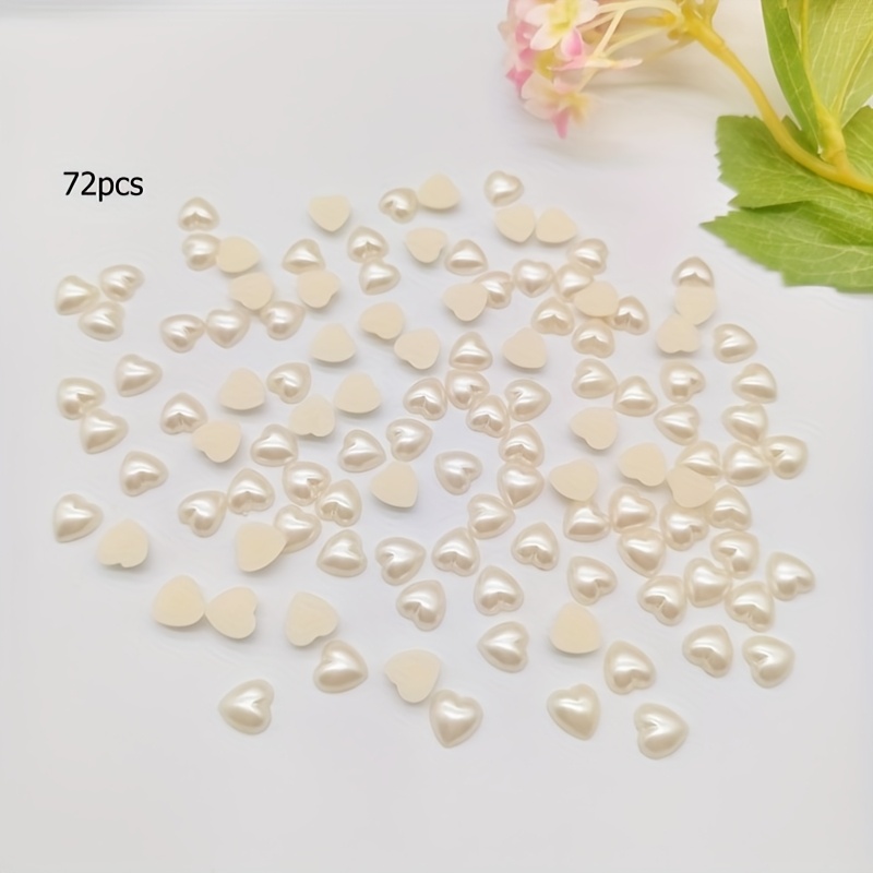 72 Pearl Peach Hearts Suitable For Party Decorations During , Table Decor