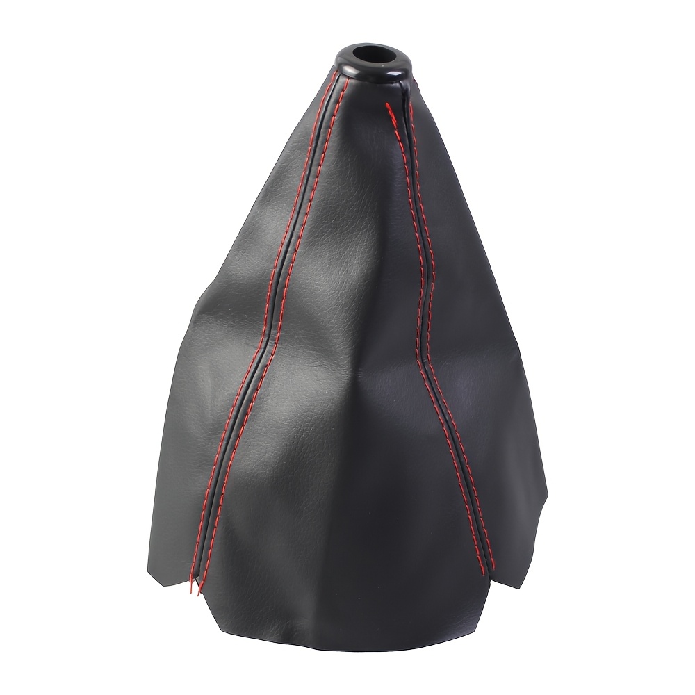 TEMU Universal Car Gear Shift Boot Cover, Multiple Stitching Colors Available. Pu Leather Manual Transmission Shift Lever Dust Protector, Waterproof