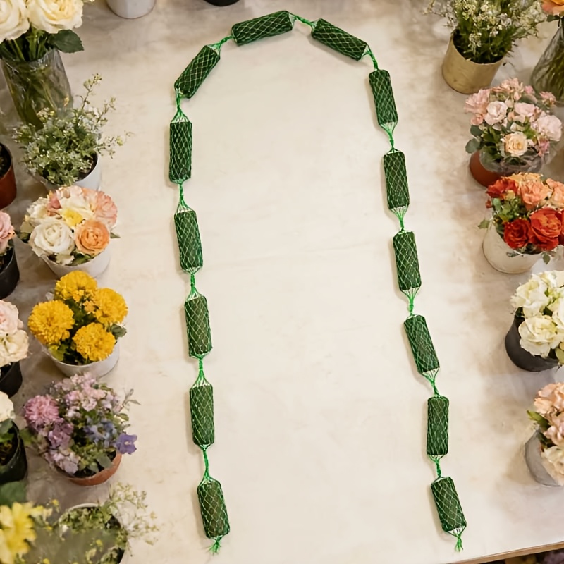 E-shop 9,2 Ft 14-teiliges Blumen Schaumstoff Set, Wasserabsorbierendes Florist Schaumstoff Grün Blumenarrangement für Blumen, Hochzeit und