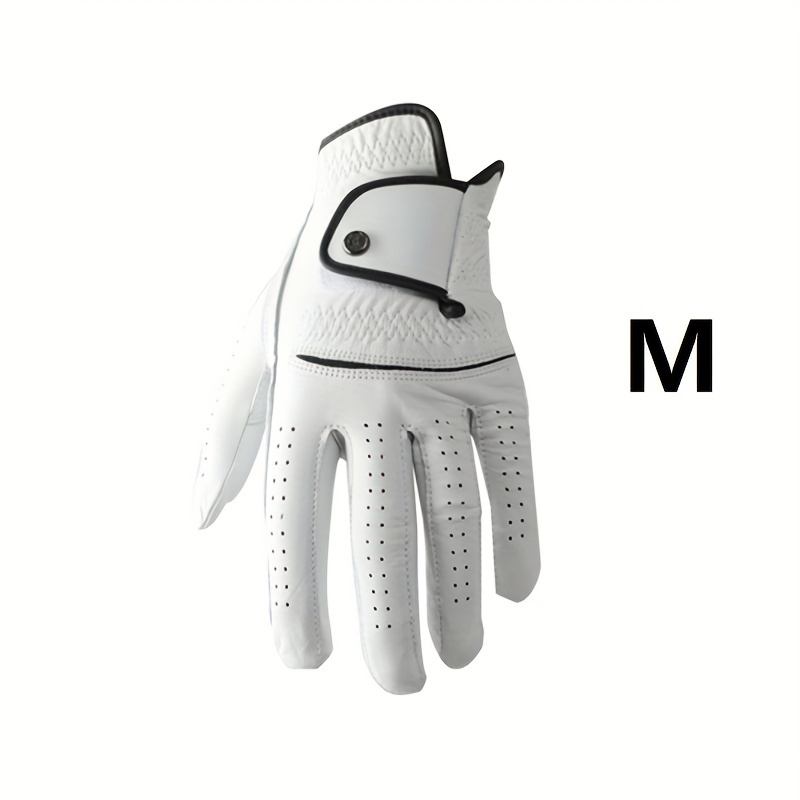 E-shop Premium Schafleder Golfhandschuh für die Linke Hand - Rutschfest, Atmungsaktiv & Langlebig - für Outdoor-Training & Spiele