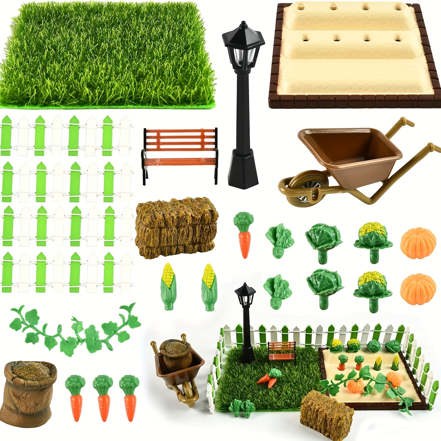 TEMU 1 Set Of Miniature Garden Accessories, Mini House Accessories For Garden, Miniature Garden Accessories Set, Mini Gnome Accessories, Suitable For