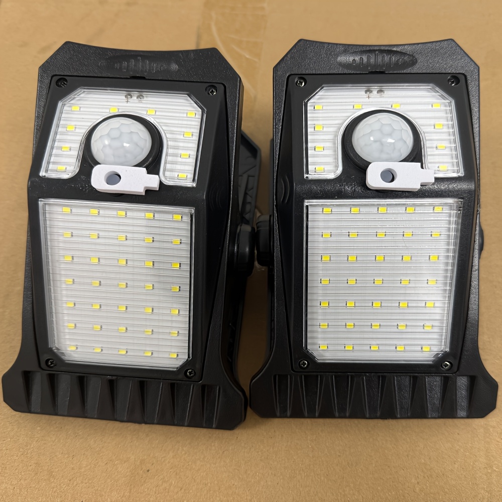 Image of Set Of 2 -on Lights With 3 - Features Motion Detection, Ip65 Rating, Ideal For Patios, Gardens, Fences, And Outdoor Decor, Energy-efficient Solar Lighting