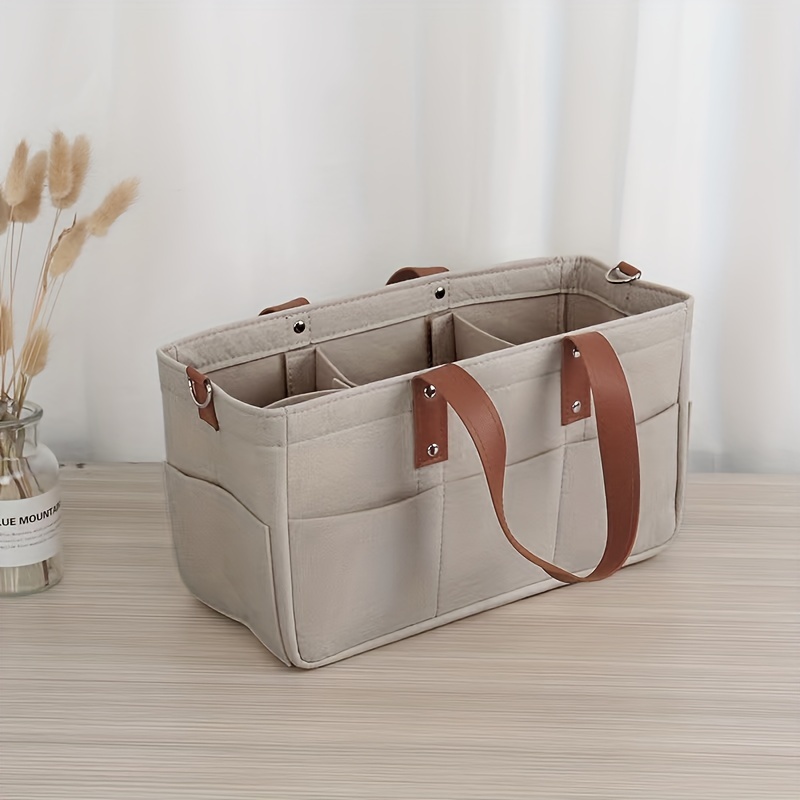 Organizador de pañales para bebé, cesta organizadora de pañales portátil,  bolso de pañales con compartimento reemplazable, cesta organizadora para beb