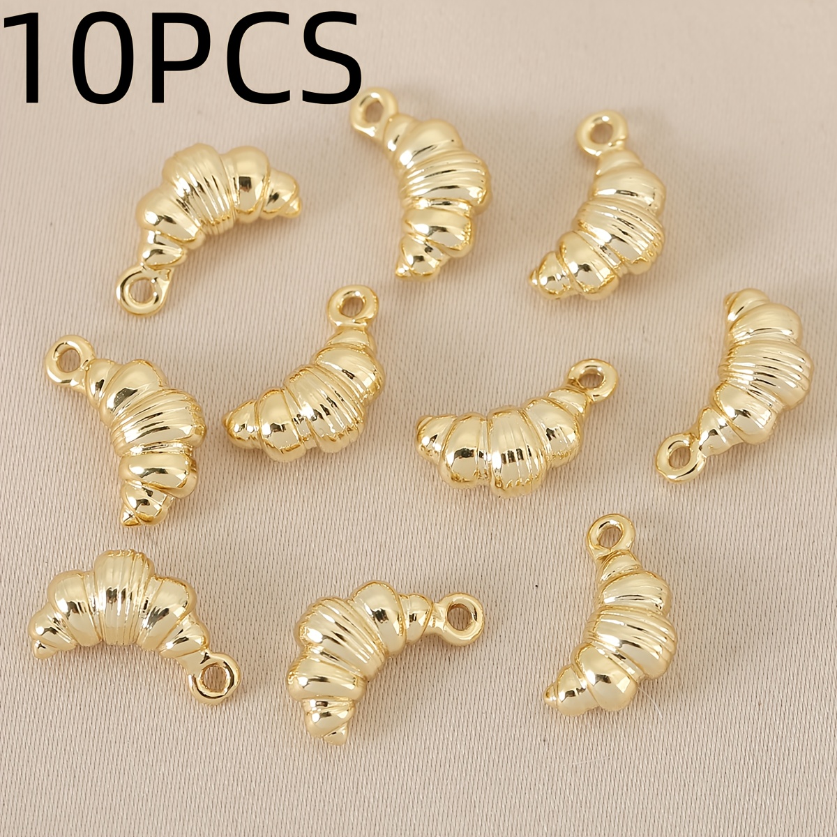 E-shop 10 Stk., Europäische und Amerikanische Mode - Kupfer - Exquisite Croissant-Kettenanhänger, Anhänger - Unisex Modeanhänger DIY, Geeignet für