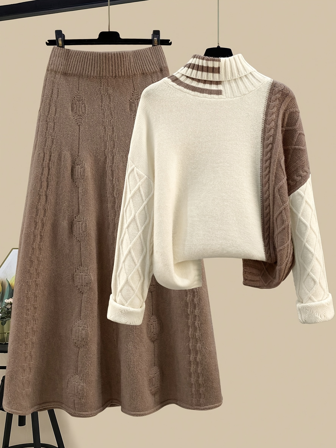 sweater skirt sold on Temu United States