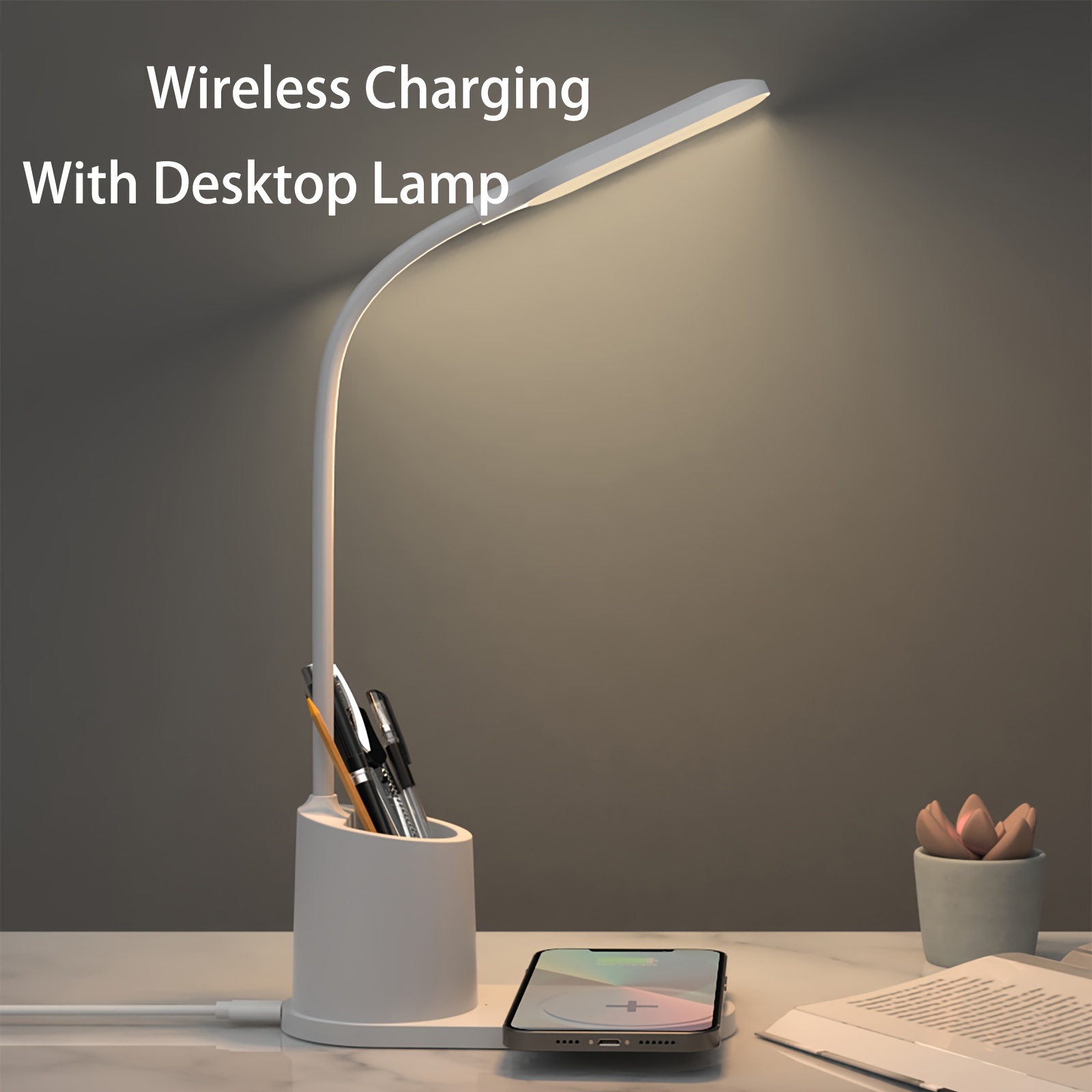 

Huthur-led Desk Lamp Wireless Charger, Eye-protecting Table , Usb Charging , 3 , Suitable For , Dimmable Desk Lamp, , Suitable For /15 Pro/ 14 ,