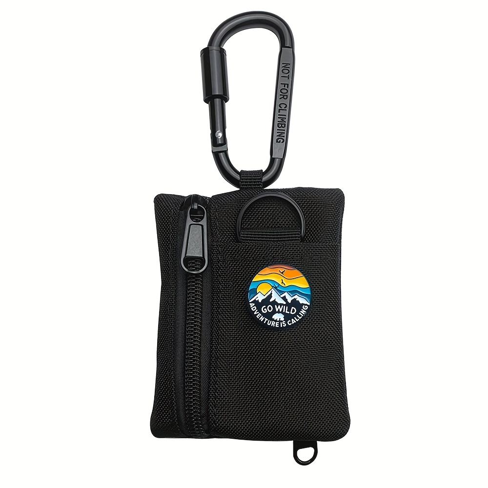 TEMU Mini Key Pouch, Zipper Coin Purse, Multifunctional Outdoor Sports Bag, Men Women Bank Bus Card Case