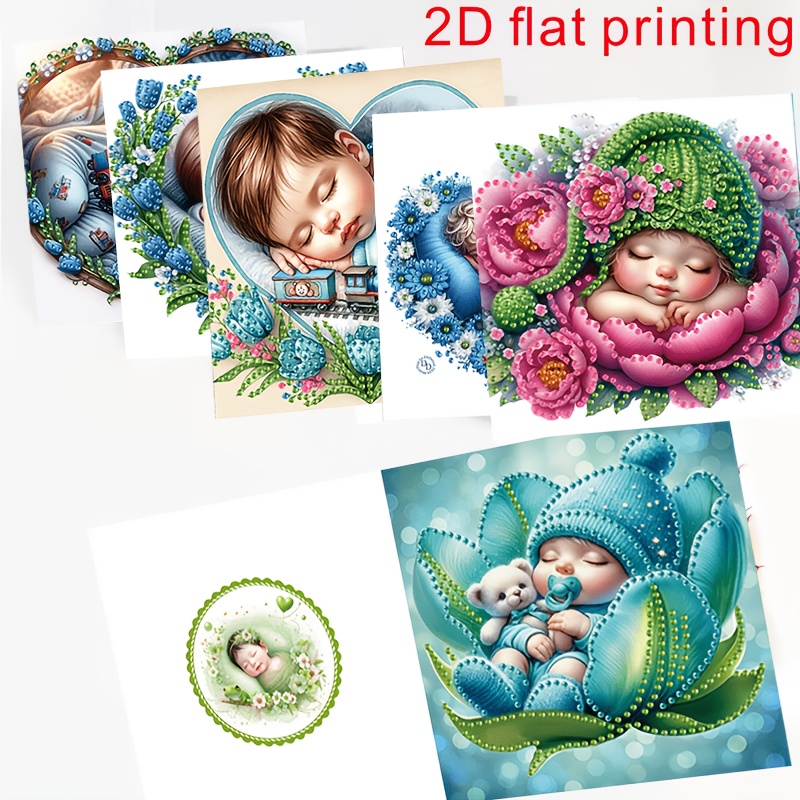TEMU 6pcs New Diamond Painting Greeting Card Set, Crystal Rhinestone Cards With 6pcs Envelopes, Perfect Gift For Birthdays And Occasions. Conveying