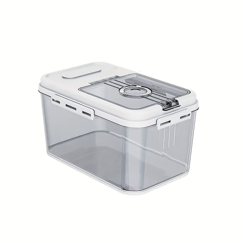 TEMU 1pc Sealed Food Storage Container, Rice Jar, Reusable, Insect-proof And Moisture-proof, Hand-washable, Airtight Grain Dispenser For Kitchen