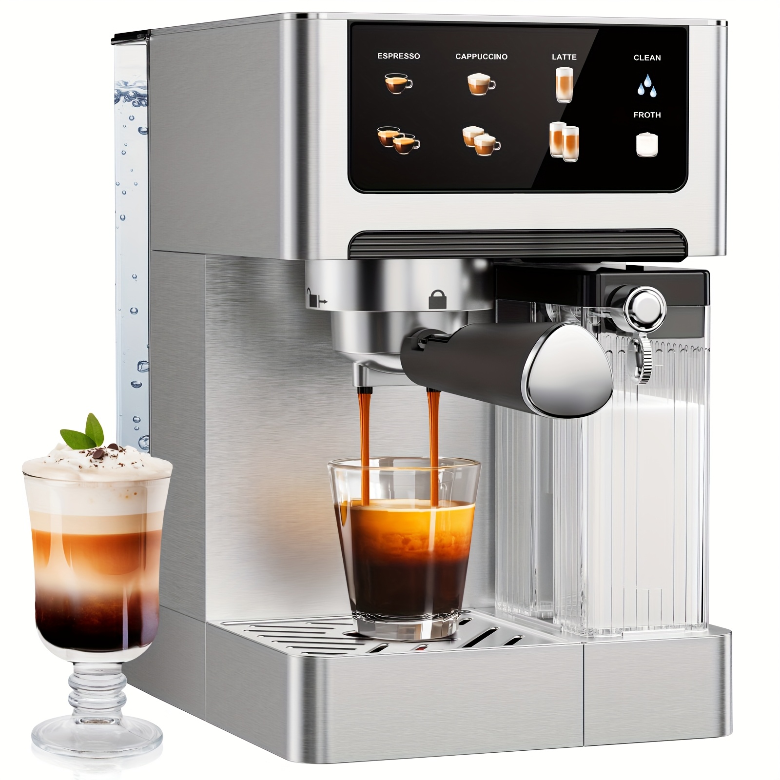 20-bar 3-in-1 espressomachine met automatische melkschuimer