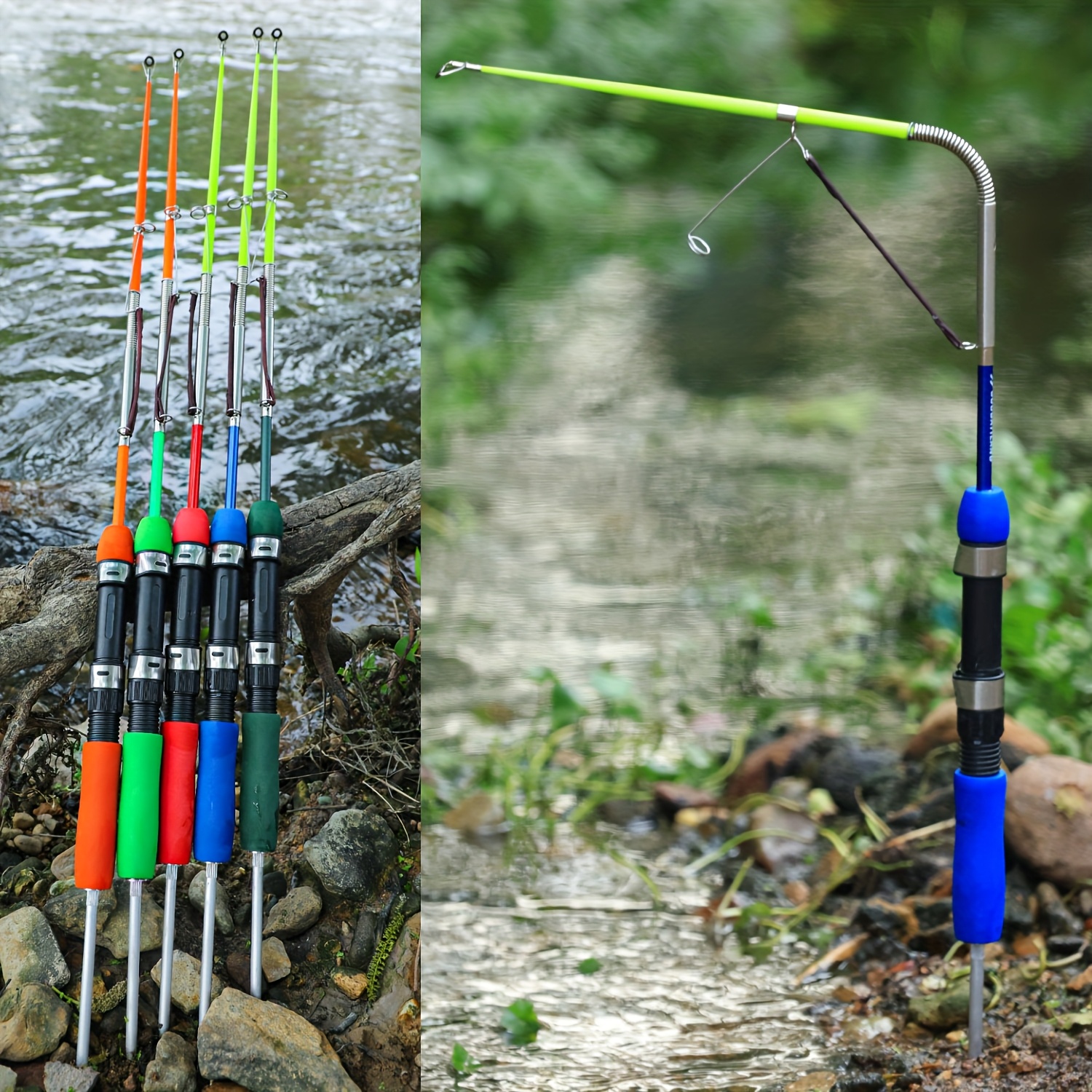 spring rod an automatic fishing rod designed - Temu