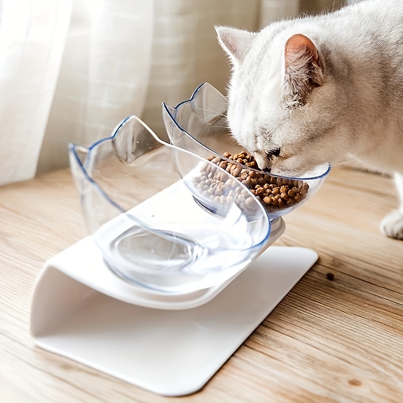 

de gamelles antidérapantes en de U surélevées chats, en plastique, non chargées, aucune requise - d'alimentation et d'abreuvement de