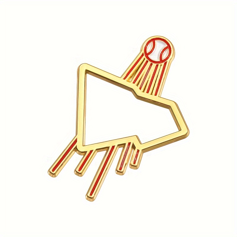 

Oppryn Sporty Alloy Baseball Cap Brooch Pin, Retro Mexican Style Metal Hat Clip Badge, Trendy Accessory For Backpacks And Hats