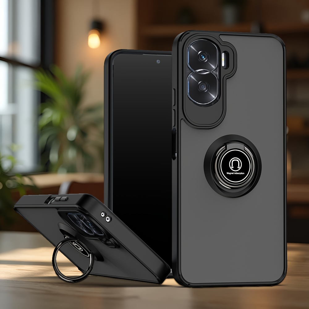TEMU Étui téléphone : Coque de avec support anneau, compatible avec Honor 90 Lite, 90/70. Coque rigide texturée mate au délicat, adaptée à Honor 70,