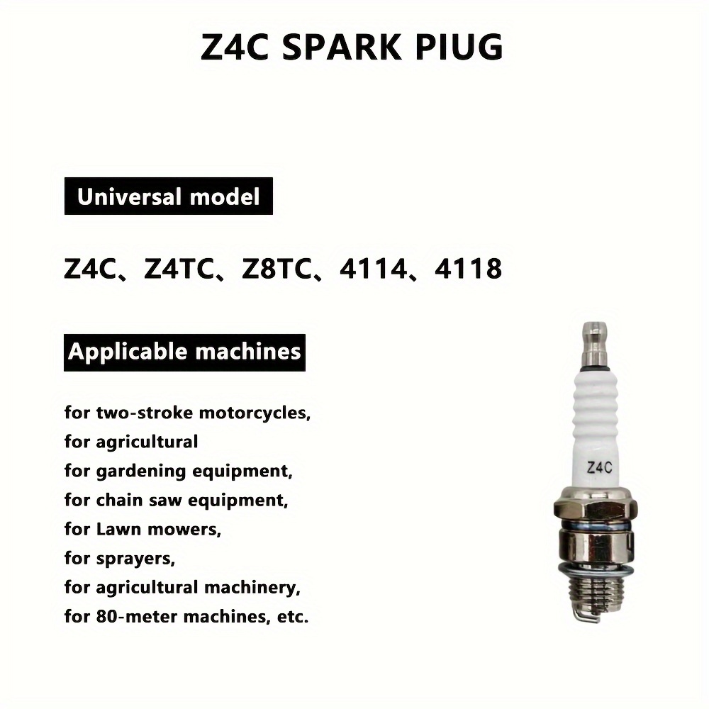 Z4c Spark Plug (universal Model Z4c/z4tc/z8tc/4144/4118) Two Temu