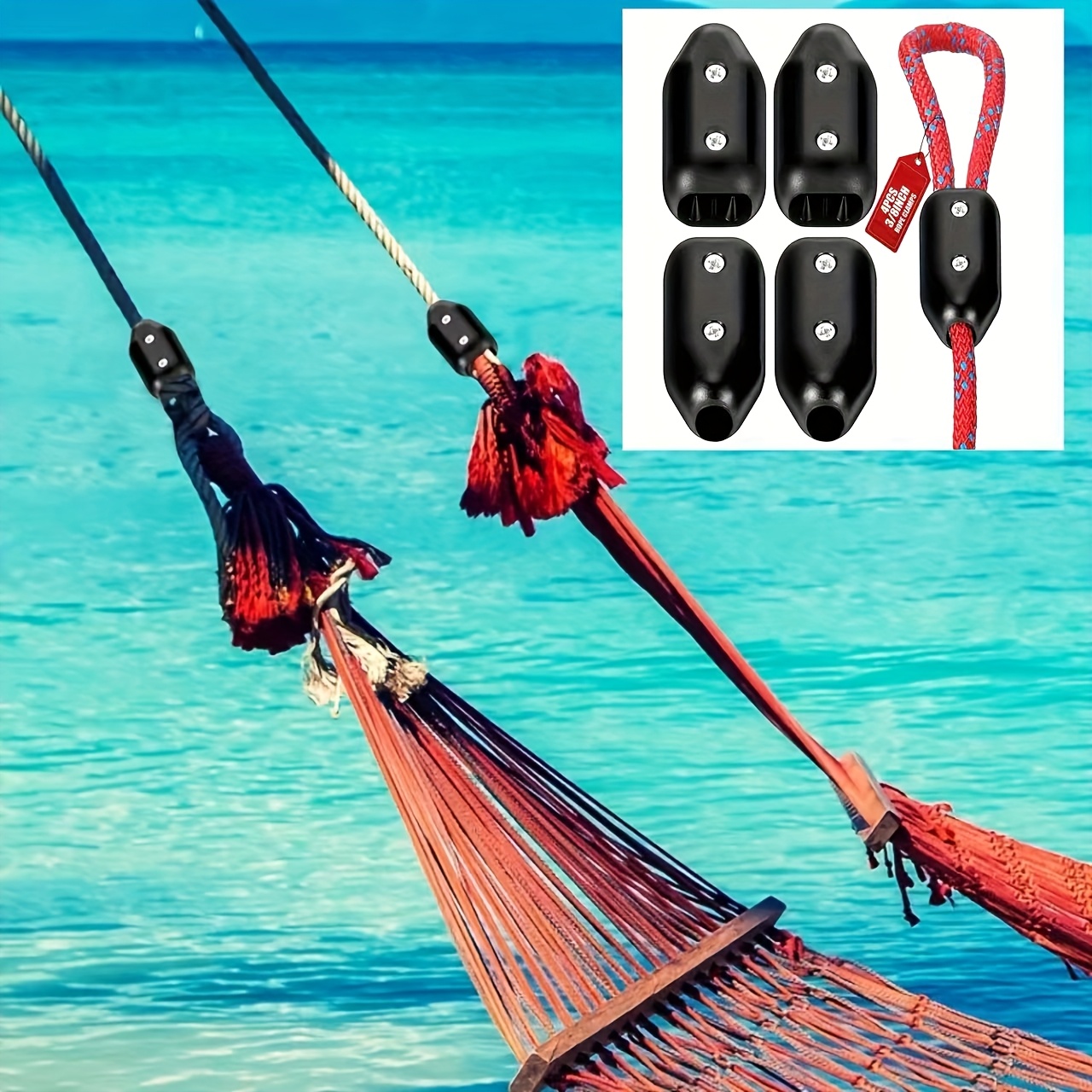 4pcs Black Plastic Rope Buckles And Hooks - /8in Connectors, Suitable For Braiding, Tying Or Ropes, Reusable, Dog Leashes Etc