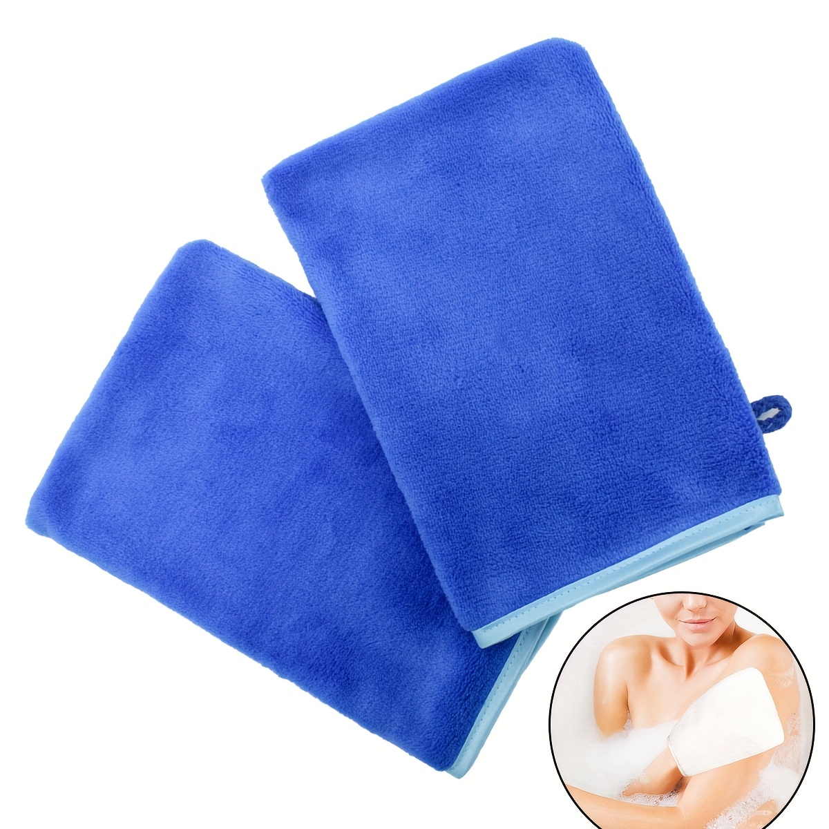 E-shop Peeling Handschuhe 2er-Pack - Dusch-Exfolierungs-Handschuhe - Mikrofaser, weiches Innenmaterial, sanftes Peeling und Tiefenreinigung,