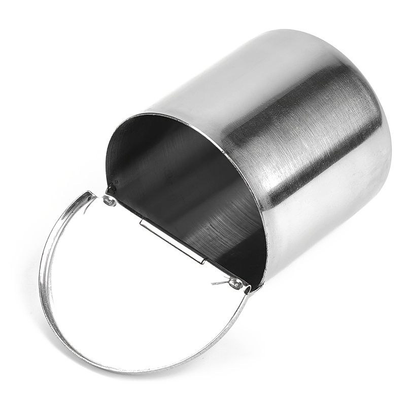 1pc reusable cleaning cartridge flip cover multifunctional stainless steel storage container denture cleaning and oral care storage   easy to  