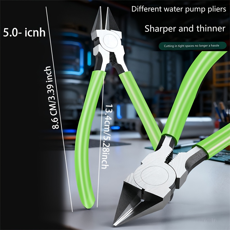 TEMU 5-inch 6-inch Ultra-thin Professional Nippers Model Pliers Special Tools Suitable For Jewelry, Electronic Diagonal Pliers