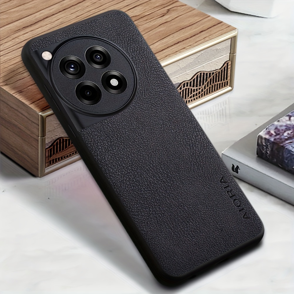 TEMU Phone Case - Luxury Faux Leather Case For Cover Protection Phone Case For Oneplus 12r 12 11 10t 10 Pro