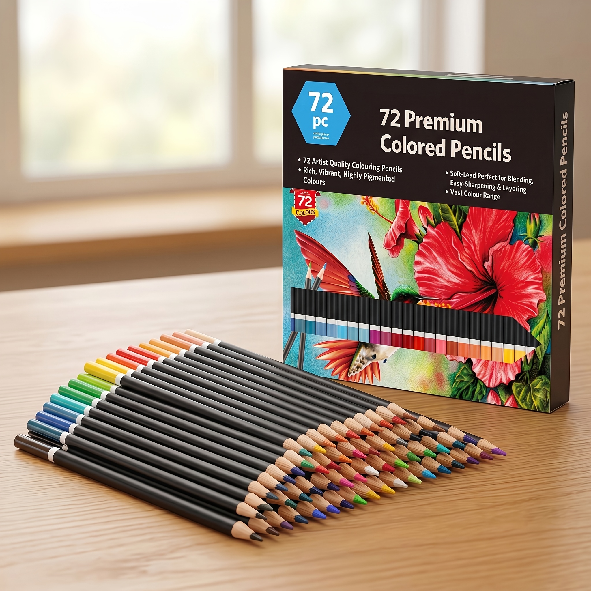 Image of 72 Colored Pencils – Professional Color Pencils For Adult Coloring Books, Coloring Pencils With Oil-based Cores, , Art Supplies Gift – Professional Artistic Use