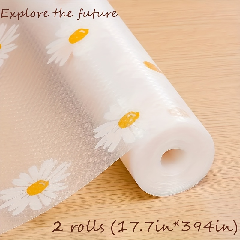 TEMU 2 Rolls Of 17.7 Inch X 33 Foot (394 Inch) Waterproof And Non Slip Shelf Padding, Easy To Cut, No Residue Left, Cut, Durable Eva Kitchen Padding,