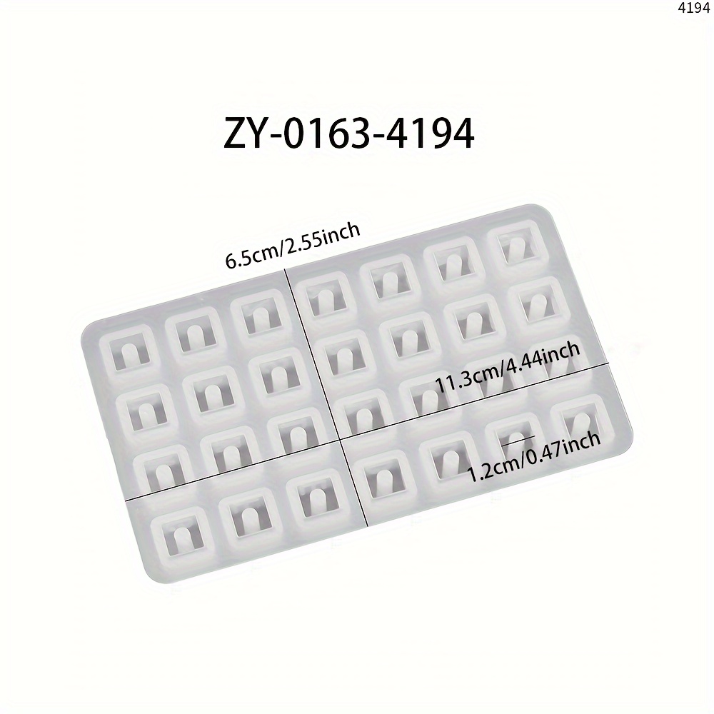 E-shop 26 Englische Buchstaben Perlen Silikonform, Würfel mit Loch Gipsarmband Perlenform Hand Schmuckherstellung Werkzeug