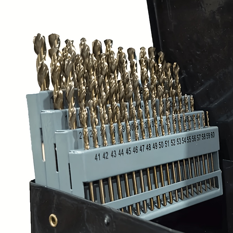 TEMU 13pcs Coating Drill Bit Set, Twist Design For Metal & Wood, Includes 135° Split Point Bits #1 To #13, Durable Case, Ideal For & Professional Use