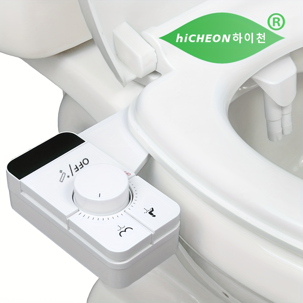 

1pc Attachable Bidet Attachment For Toilet Seat, Dual Nozzle Cleaning Rear And Feminine Wash Non-electric Shataff, Easy To Maintain1/2 Adapter