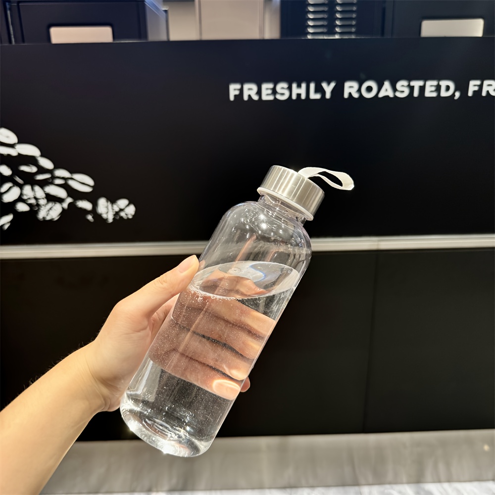 500ml Transparent Straight Water Cup With Lanyard Portable Outdoor Slim Drinking Cup Simple Leak-proof Drop-proof Daily Tumbler