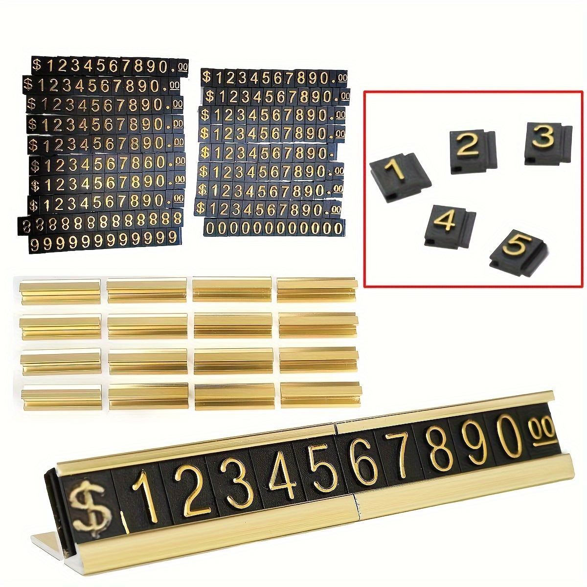 

Aluminum Alloy Metal Combination Price Tag Signs, Pricing Tags For Products., Price Stickers