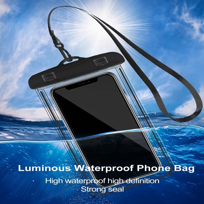 3-Pack PVC Dry Bags with Lanyard - Water-Resistant, Non-Slip, Lightweight Phone Cases with Matte Finish for Beach, Sports, and School Supplies
